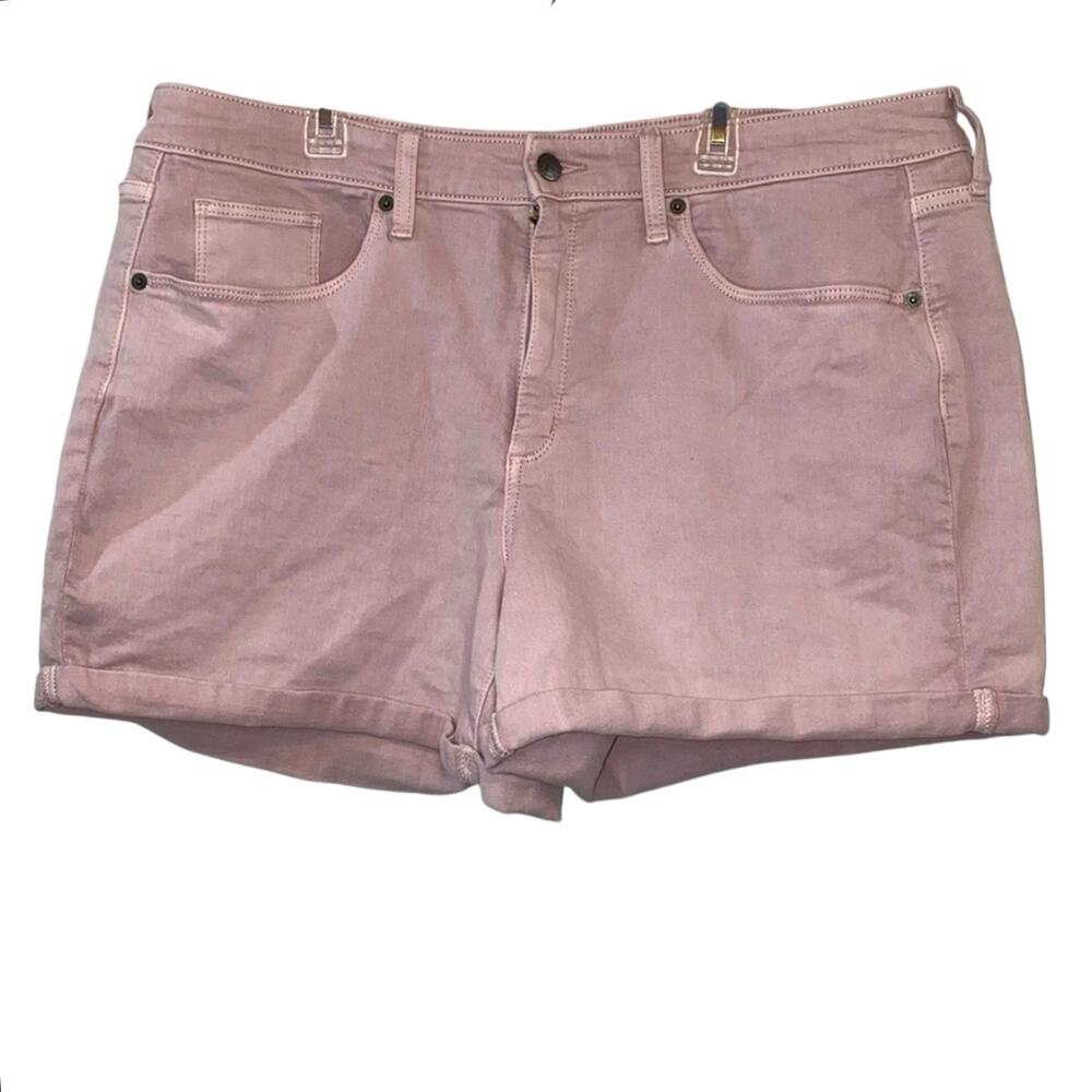 Universal Thread Pink Denim Shorts Size 18 High Rise Cuffed Casual Summer